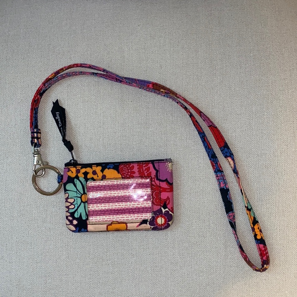 Vera Bradley ID holder and matching lanyard